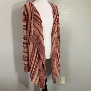 Charlotte Russe striped waterfall cardigan